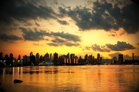 1920x1080 Resolution Silhouette High Rise Building New York Sunset