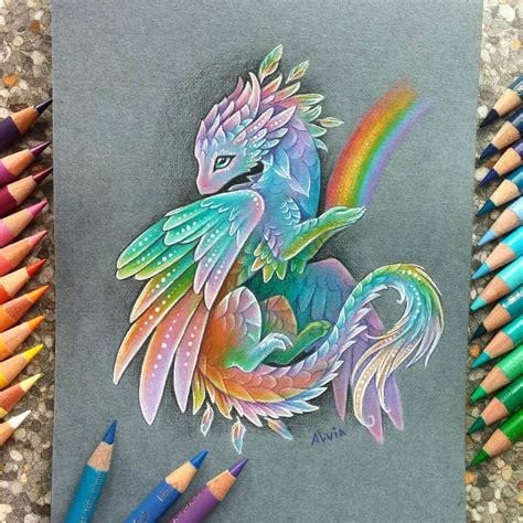 Rainbow Dragon By Alviaalcedo On Deviantart