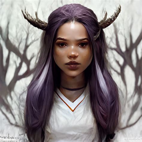 midjourney prompt dark skinned girl purple hair and prompthero