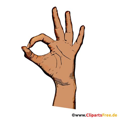 Ok Zeichen Mit Finger Hand Clipart Bild Grafik Png Transparent