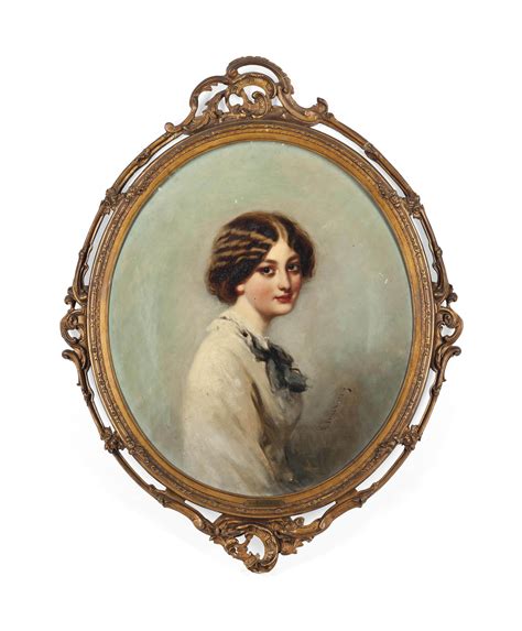 Richard Buckner 1812 1883 Portrait Of A Young Lady Half Length