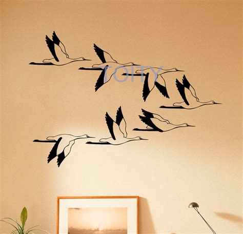 Wild Flying Birds Wall Decal Flock Of Birds Decals Vinyl Stickers