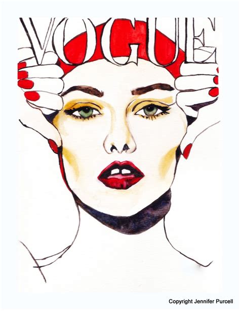 Ilustracion De Moda Vogue Cover Vanessa Paridis Fondos De Pantalla Párr