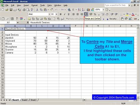 Excel Spreadsheets Formatting