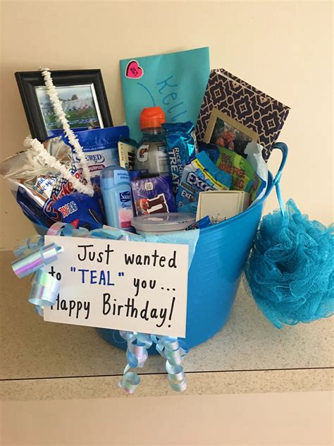 Check spelling or type a new query. teal/blue birthday basket for someone special! | Gifts ...