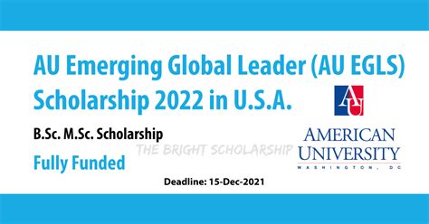 Opportunity Is Open To Apply For The American University Global Leader