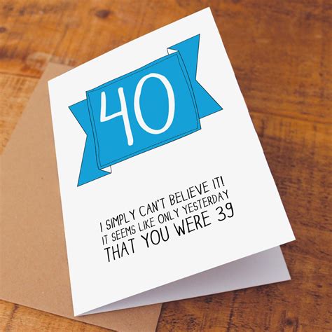 You came to the right place. Happy 40th Birthday Card / Funny Birthday Card / Funny 40 Card | 40th birthday cards, 40th ...