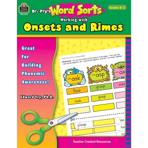 Dr Frys Word Sorts Working With Onsets And Rimes Tcr3711 Teacher