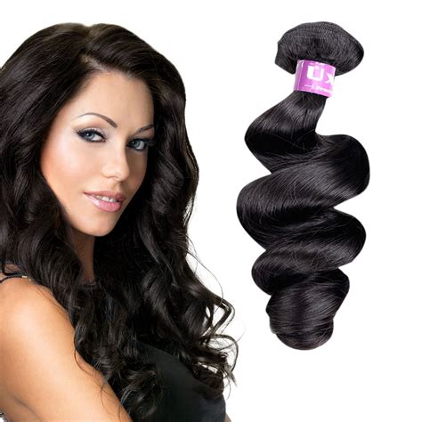 Human Hair Brazilian Human Hair Loose Wave Bundle Peruvian Virgin Silky A Hair