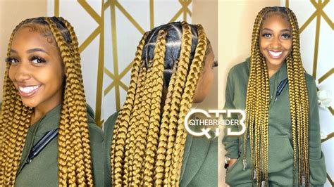 large knotless box braids jumbo knotless braids with beads