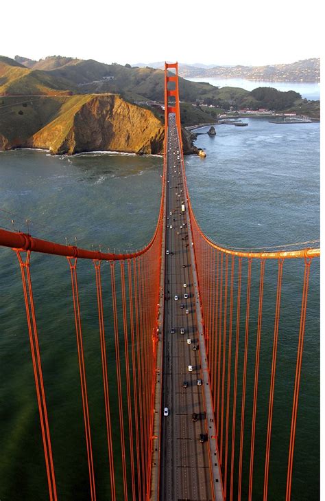 Vertigo San Franciscos Golden Gate Bridge From Above In Pictures