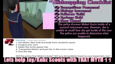 Lets Help Jaykubz Scouts With That Myth 11 Yandere Simulator