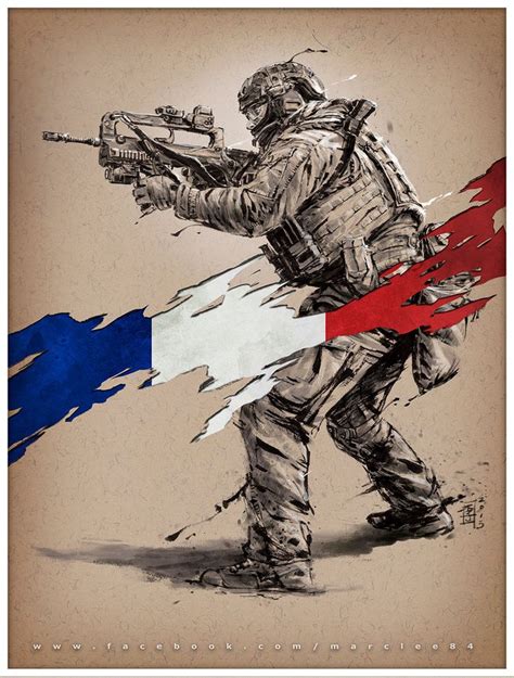 Vive La France Military Drawings Military Artwork Special Forces