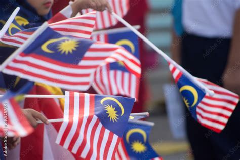 Hand Waving Malaysia Flag Also Known As Jalur Gemilang In Conjunction My Xxx Hot Girl