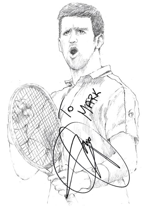 Novak Djokovic Drawing Pencil Sketch Colorful Realistic Art Images Drawing Skill