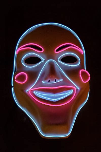 Purge 2020 Halloween Neon Glow Mask Neon Culture