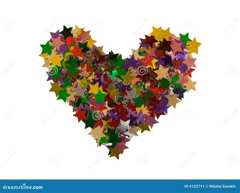 Heart Shape Stars Stock Image Image Of Loving Festive 4123711