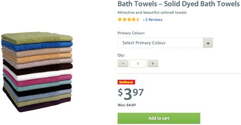 Rated 2 out of 5 stars based on 1 reviews. Walmart.ca Canada Deals: Bath Towels on Clearance $3.97 ...