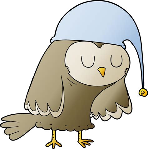 Cartoon Owl Sleeping 12427492 Vector Art At Vecteezy