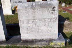 William Thomas Phillips M Morial Find A Grave