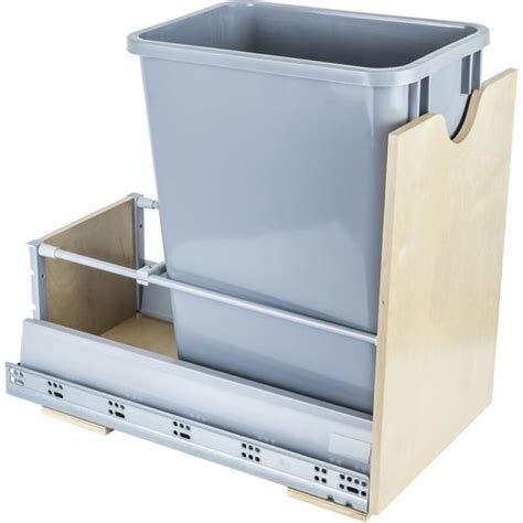 Convert any kitchen base cabinet into a diy pull out trash can. Hardware Resources Preassembled 35 Quart Metal Drawer Box ...