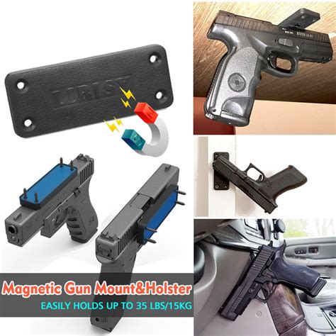 These holsters can be easily installed in your car, home or other preference with only two screws. Magnetic Gun Mount & Holster For Vehicle And Home - HQ ...