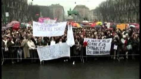 italian women rally against berlusconi