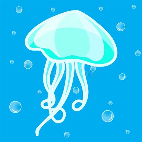 Jellyfish Cute Cartoon Stock Vector Illustration Of Marine 32309155