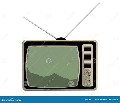 Classic Cartoon Vintage Tv Stock Photo Image 31668110