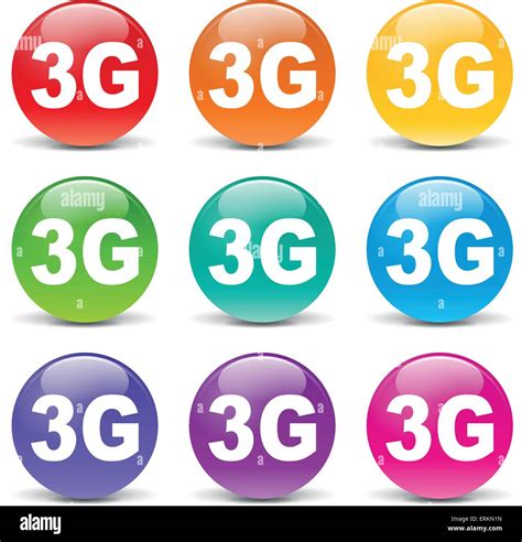 Vector Illustration Of 3g Icons On White Background Stock Vector Image