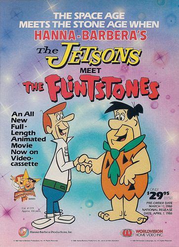 Hanna Barbera Home Video Jetsons Meet The Flintstones Ad 1987 Old