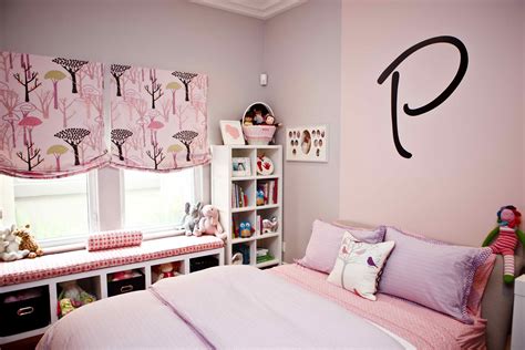 Pink little girls bedroom for sisters. Colorful and Pattern Kids Room Paint Ideas - Amaza Design
