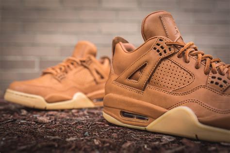 Air Jordan 4 Premium Ginger Wheat Gum Yellow Sneaker Bar Detroit