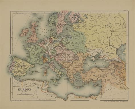 18th Century Map Of Europe Map