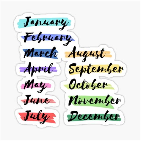 Bullet Journal Stickers Month Stickers Scrapbooking Embellishments