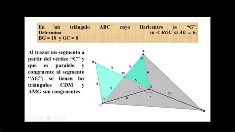 Problemas Resueltos De Baricentro Puntos Notables Youtube