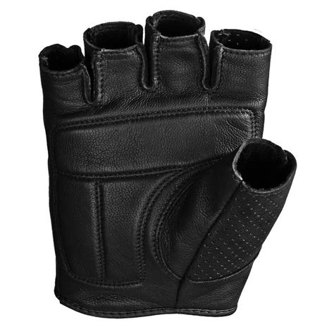 Highway 21 Mens Perforated Jab Open Finger Leather Motorcycle Gloves Pick Size Ebay