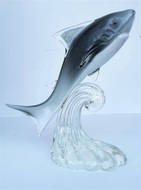 A Large Murano Glass Shark Etsy