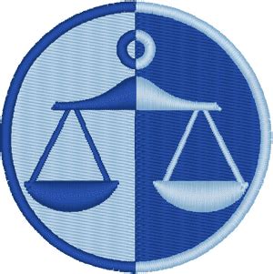 Find images of scales of justice. Modern Scale of Justice #3 Embroidery Design