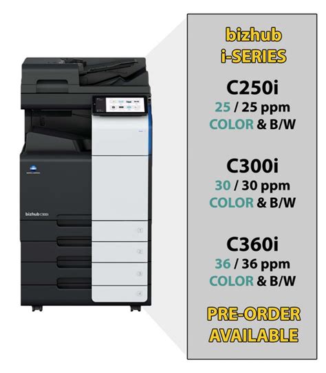 The solutions of i find bizhub products and solutions for your office. Konica Minolta bizhub C360i/C300i/C250i price@7000AED for ...