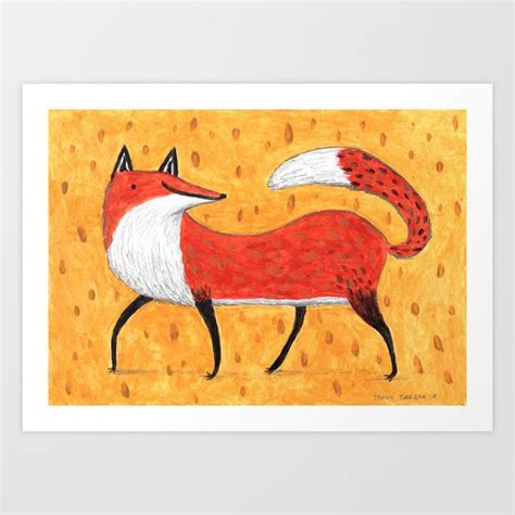Sassy Little Fox Art Print By Sophiecorrigan Society6