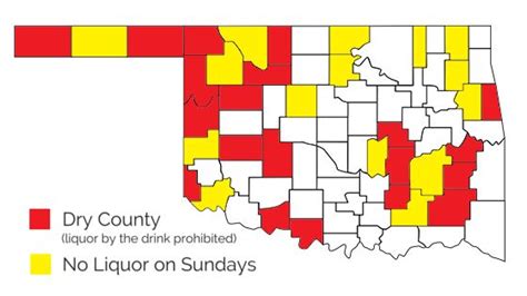 Oklahoma Alcohol Map 2017 Liquor Oklahoma Alcoholic Drinks