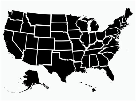 Usa Map Svg All American States Svg Commercial Use Cut Etsy