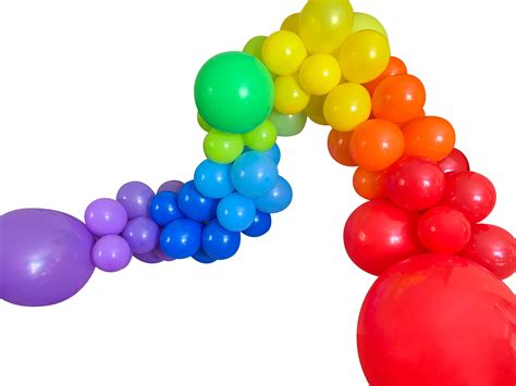 rainbow balloon garland kit 14 ft colorful rainbow balloon etsy rainbow balloons rainbow