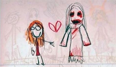 If you've never seen a drawing from a child that physically shakes you, you should know that it's a singularly terrifying experience. 20 Times Kids' Drawings Were Creepy AF - TheThings