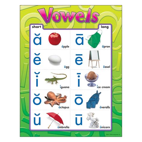 English Chart T38032 Vowels Learning Chart 17