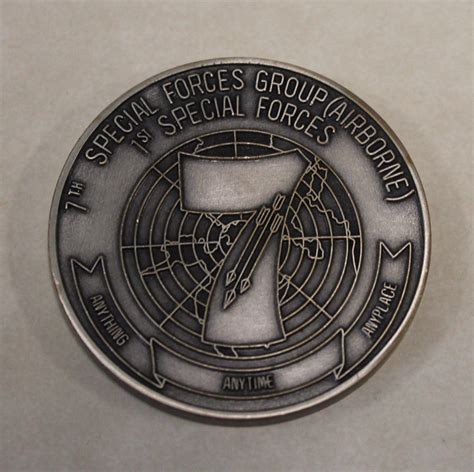 7th Special Forces Airborne Airborne 1980s Silver Finish Army Challeng