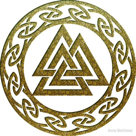 Valknut Odin Symbol Norse Vikings Sticker By Anne Mathiasz Norse