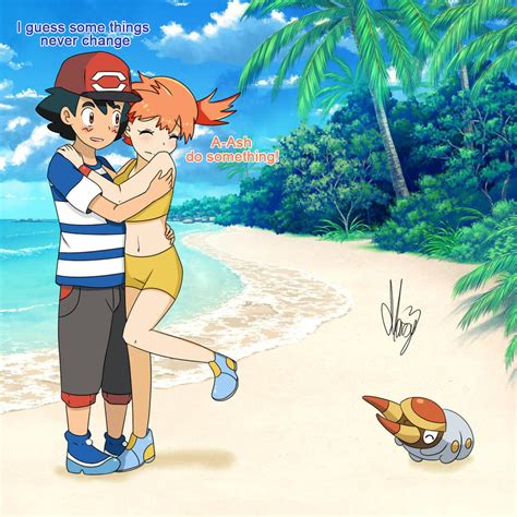 Ash And Misty In Alola By Marsy On DeviantArt