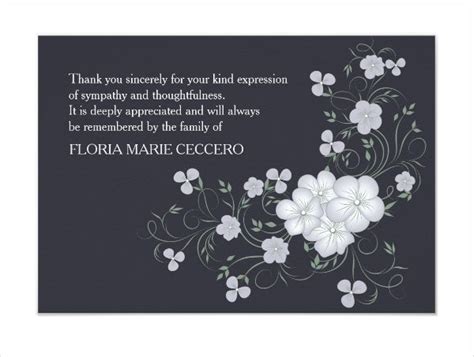 6 Funeral Thank You Cards Word Psd Ai Illustrator Publisher